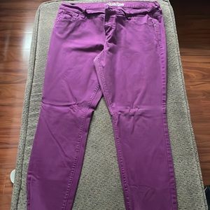 Purple skinny jeans